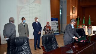 Ceremonie d installatio officielle du Pr BENAICHE Abdelkrim nouveau Recteur de l universite Abderrahmane MIRA de Bejaia le mar 72