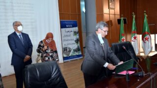 Ceremonie d installatio officielle du Pr BENAICHE Abdelkrim nouveau Recteur de l universite Abderrahmane MIRA de Bejaia le mar 74