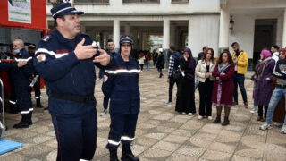 Operation simulation dun tremblement de terre Protection civile30 Mars 2022 Universite Bejaia 30