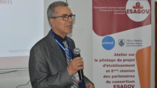 la 8 ème réunion des partenaires du consortium ESAGOV. 80 lancement de latelier sur le pilotage du projet d etablissement et la 8eme reunion des partenaires du consortium ESAGOV du 07 a 62