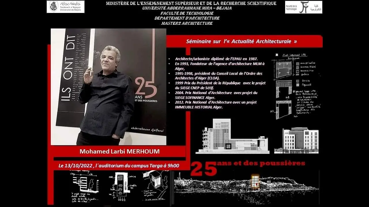 Conférence animée par M. Mohamed Larbi MERHOUM