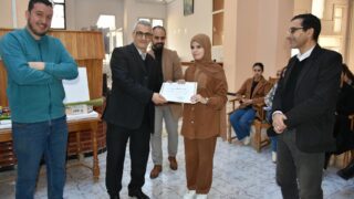 l affichage final de l atelier L2 architecture faculte de technologie Presentation de a maquette de l eudiante Boussemar Mounir 03