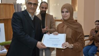 l affichage final de l atelier L2 architecture faculte de technologie Presentation de a maquette de l eudiante Boussemar Mounir 05