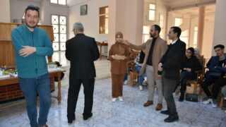 l affichage final de l atelier L2 architecture faculte de technologie Presentation de a maquette de l eudiante Boussemar Mounir 06