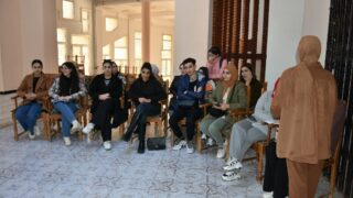 l affichage final de l atelier L2 architecture faculte de technologie Presentation de a maquette de l eudiante Boussemar Mounir 07