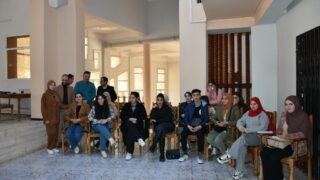 l affichage final de l atelier L2 architecture faculte de technologie Presentation de a maquette de l eudiante Boussemar Mounir 12