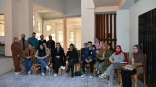 l affichage final de l atelier L2 architecture faculte de technologie Presentation de a maquette de l eudiante Boussemar Mounir 14