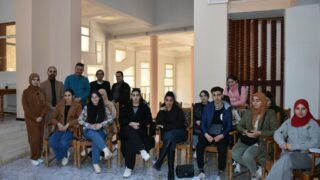 l affichage final de l atelier L2 architecture faculte de technologie Presentation de a maquette de l eudiante Boussemar Mounir 15