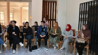 l affichage final de l atelier L2 architecture faculte de technologie Presentation de a maquette de l eudiante Boussemar Mounir 20