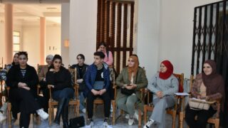 l affichage final de l atelier L2 architecture faculte de technologie Presentation de a maquette de l eudiante Boussemar Mounir 21