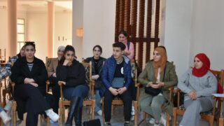 l affichage final de l atelier L2 architecture faculte de technologie Presentation de a maquette de l eudiante Boussemar Mounir 22