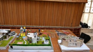 l affichage final de l atelier L2 architecture faculte de technologie Presentation de a maquette de l eudiante Boussemar Mounir 23