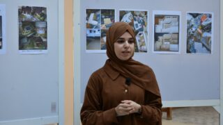 l affichage final de l atelier L2 architecture faculte de technologie Presentation de a maquette de l eudiante Boussemar Mounir 36