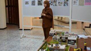 l affichage final de l atelier L2 architecture faculte de technologie Presentation de a maquette de l eudiante Boussemar Mounir 38