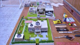 l affichage final de l atelier L2 architecture faculte de technologie Presentation de a maquette de l eudiante Boussemar Mounir 41