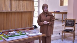 l affichage final de l atelier L2 architecture faculte de technologie Presentation de a maquette de l eudiante Boussemar Mounir 42