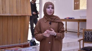 l affichage final de l atelier L2 architecture faculte de technologie Presentation de a maquette de l eudiante Boussemar Mounir 43