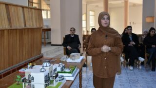 l affichage final de l atelier L2 architecture faculte de technologie Presentation de a maquette de l eudiante Boussemar Mounir 57