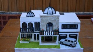 l affichage final de l atelier L2 architecture faculte de technologie Presentation de a maquette de l eudiante Boussemar Mounir 60